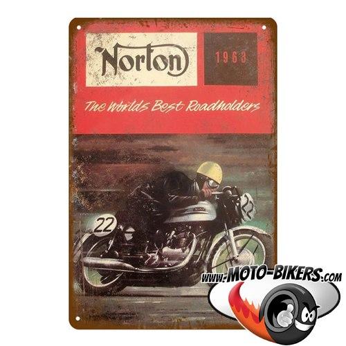 Plaque Vintage Moto Norton