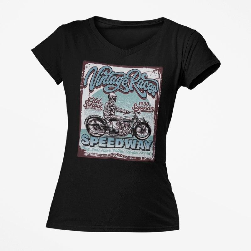 T Shirts Motarde <br> T Shirt Femme Vintage Races