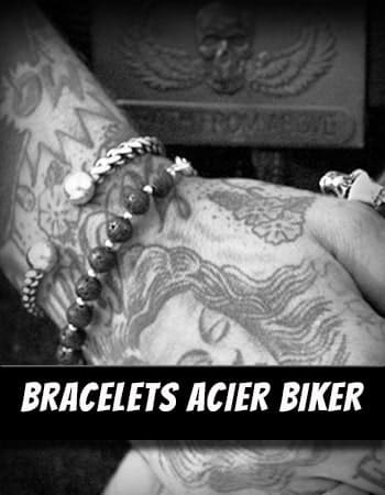 bracelet acier biker