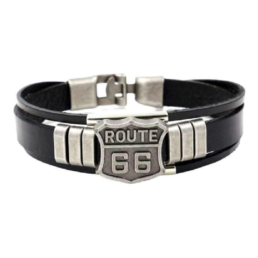 Bracelet Cuir <br> Bracelet type Route 66