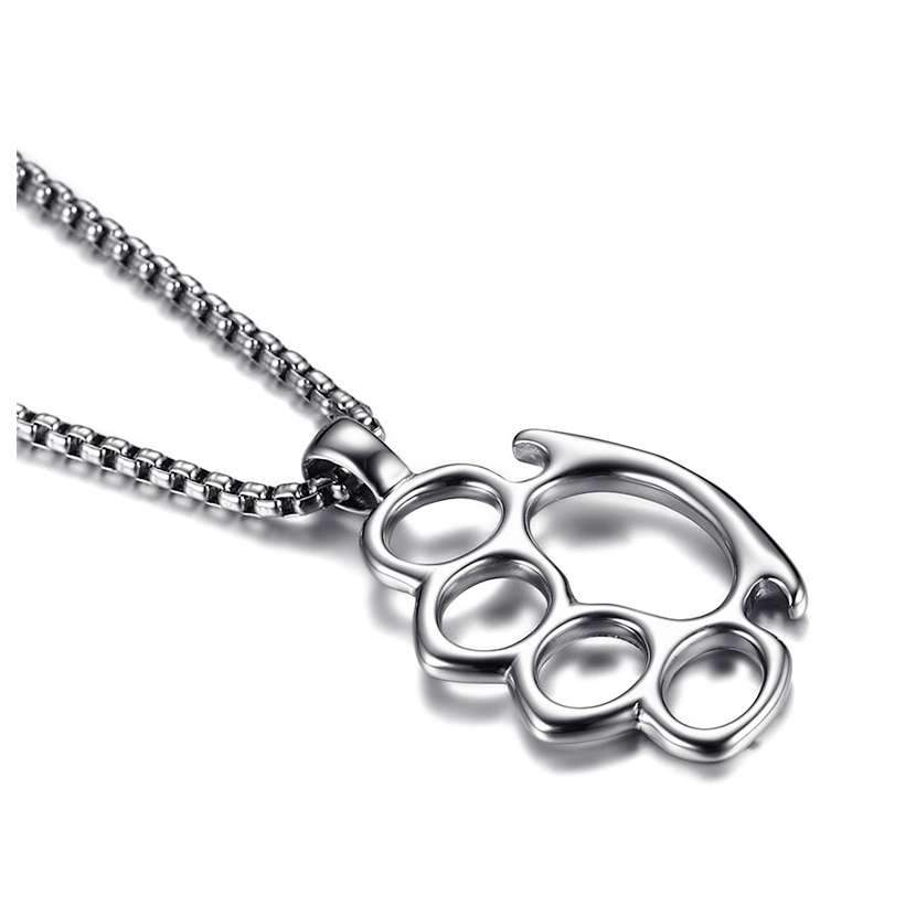 Collier Homme <br> Pendentif Poing Américain