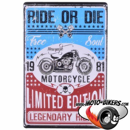 Joli lot 3 plaque métal moto garage atelier - Équipement moto