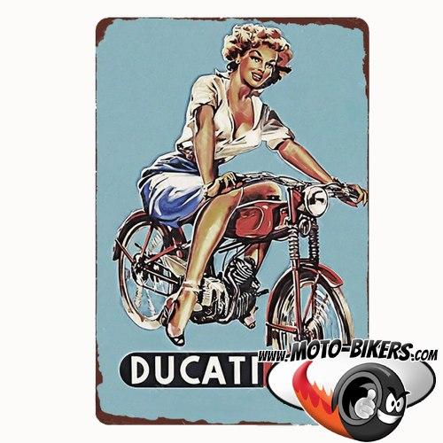 Plaque Metal Vintage Ducati