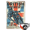 Plaque Metal Vintage Racing
