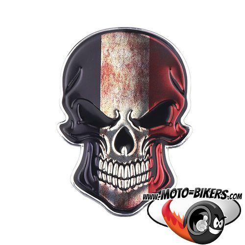 Autocollant Moto Vintage Skull - ZoneStickers