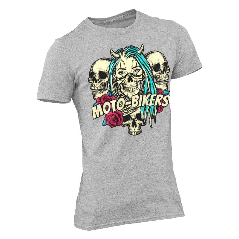 T-shirt Homme Tête de Mort Moto [Skull, Biker, Motard] T-shirt