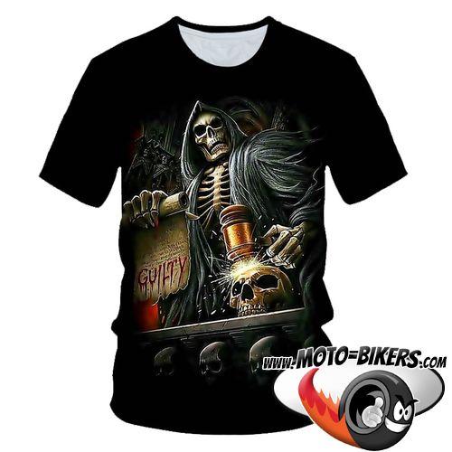 T Shirt Motard <br> Tee Shirt Avec Squelette