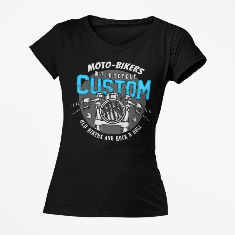 T Shirts Motarde <br> T Shirt Femme Moto Custom