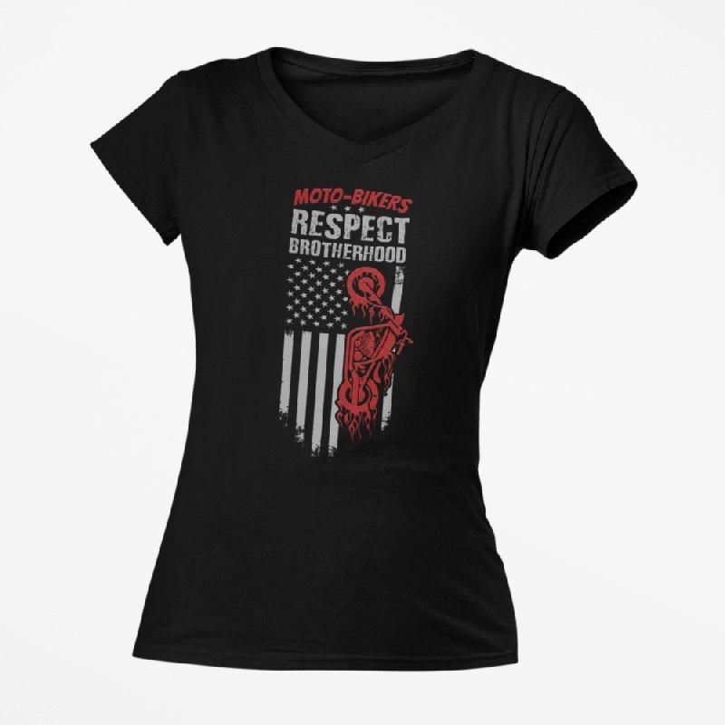 T Shirts Motarde <br> T Shirt Femme Respect